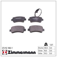 ZIMMERMANN 25112.180.1 Bremsbelagsatz, Scheibenbremse