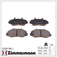 ZIMMERMANN 23302.180.1 Bremsbelagsatz, Scheibenbremse