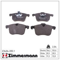 ZIMMERMANN 23404.205.1 Bremsbelagsatz, Scheibenbremse