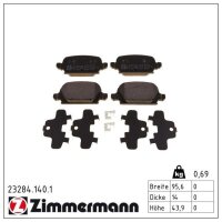 ZIMMERMANN 23284.140.1 Bremsbelagsatz, Scheibenbremse