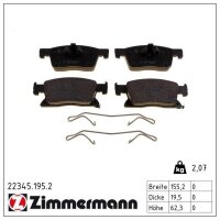 ZIMMERMANN 22345.195.2 Bremsbelagsatz, Scheibenbremse