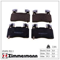 ZIMMERMANN 25915.155.1 Bremsbelagsatz, Scheibenbremse