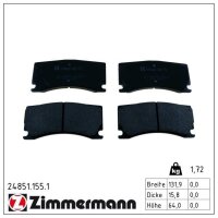 ZIMMERMANN 24851.155.1 Bremsbelagsatz, Scheibenbremse