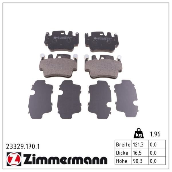 ZIMMERMANN 23329.170.1 Bremsbelagsatz, Scheibenbremse