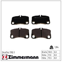 ZIMMERMANN 24454.170.1 Bremsbelagsatz, Scheibenbremse