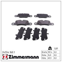 ZIMMERMANN 24554.160.1 Bremsbelagsatz, Scheibenbremse