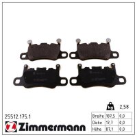 ZIMMERMANN 25512.175.1 Bremsbelagsatz, Scheibenbremse