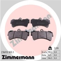 ZIMMERMANN 23693.165.1 Bremsbelagsatz, Scheibenbremse