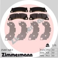 ZIMMERMANN 25007.168.1 Bremsbelagsatz, Scheibenbremse