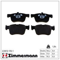 ZIMMERMANN 22813.170.1 Bremsbelagsatz, Scheibenbremse