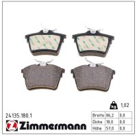 ZIMMERMANN 24135.180.1 Bremsbelagsatz, Scheibenbremse