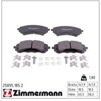 ZIMMERMANN 25895.185.2 Bremsbelagsatz, Scheibenbremse