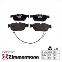 ZIMMERMANN 25069.170.2 Bremsbelagsatz, Scheibenbremse