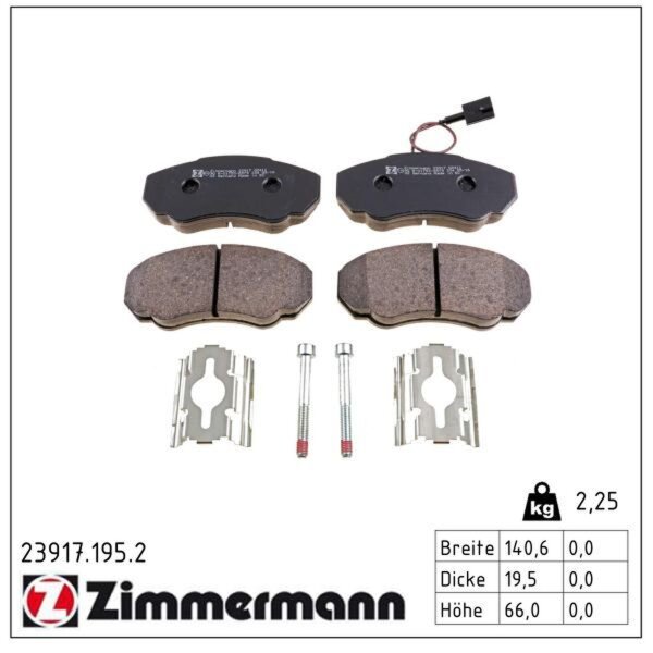 ZIMMERMANN 23917.195.2 Bremsbelagsatz, Scheibenbremse