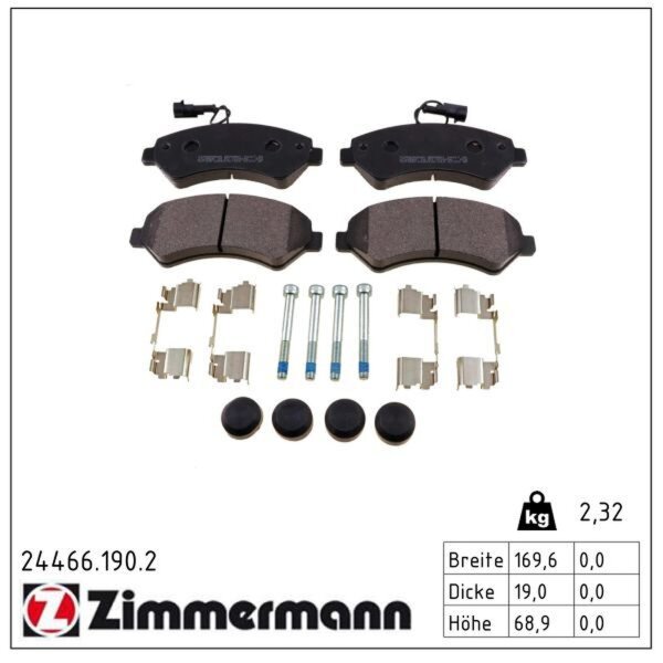 ZIMMERMANN 24466.190.2 Bremsbelagsatz, Scheibenbremse
