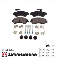 ZIMMERMANN 24466.190.2 Bremsbelagsatz, Scheibenbremse