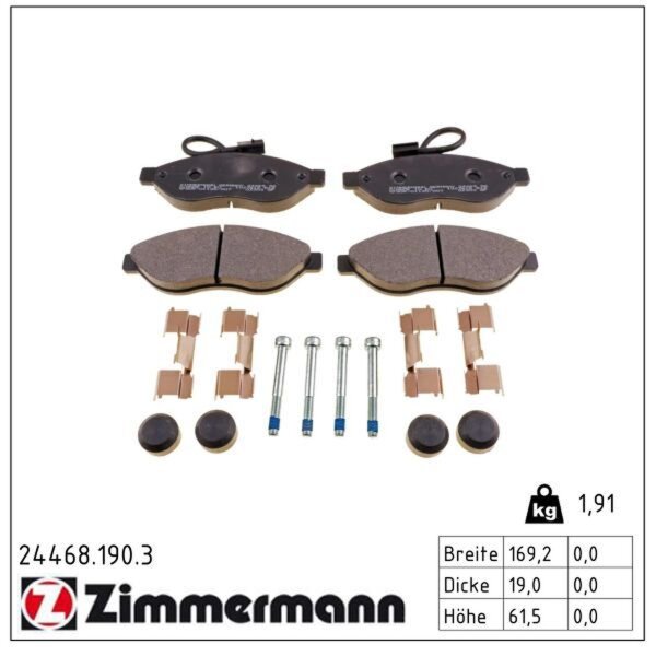 ZIMMERMANN 24468.190.3 Bremsbelagsatz, Scheibenbremse