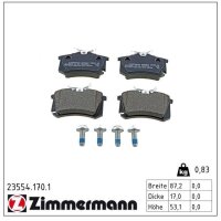 ZIMMERMANN 23554.170.1 Bremsbelagsatz, Scheibenbremse