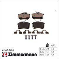 ZIMMERMANN 23554.170.3 Bremsbelagsatz, Scheibenbremse