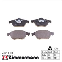 ZIMMERMANN 23248.180.1 Bremsbelagsatz, Scheibenbremse