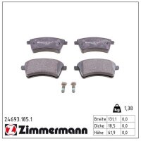 ZIMMERMANN 24693.185.1 Bremsbelagsatz, Scheibenbremse