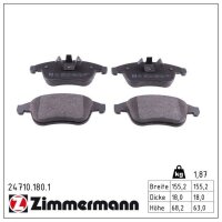 ZIMMERMANN 24710.180.1 Bremsbelagsatz, Scheibenbremse
