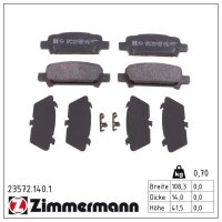 ZIMMERMANN 23572.140.1 Bremsbelagsatz, Scheibenbremse