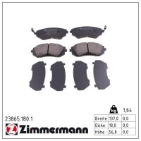 ZIMMERMANN 23865.180.1 Bremsbelagsatz, Scheibenbremse
