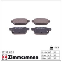 ZIMMERMANN 25258.145.1 Bremsbelagsatz, Scheibenbremse