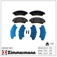 ZIMMERMANN 25979.170.1 Bremsbelagsatz, Scheibenbremse