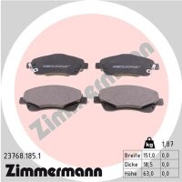 ZIMMERMANN 23768.185.1 Bremsbelagsatz, Scheibenbremse