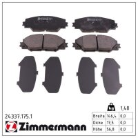 ZIMMERMANN 24337.175.1 Bremsbelagsatz, Scheibenbremse