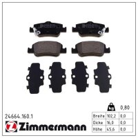 ZIMMERMANN 24664.160.1 Bremsbelagsatz, Scheibenbremse