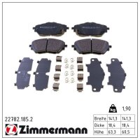 ZIMMERMANN 22782.185.2 Bremsbelagsatz, Scheibenbremse
