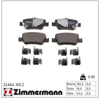 ZIMMERMANN 24664.160.2 Bremsbelagsatz, Scheibenbremse