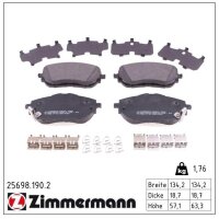 ZIMMERMANN 25698.190.2 Bremsbelagsatz, Scheibenbremse