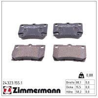 ZIMMERMANN 24323.155.1 Bremsbelagsatz, Scheibenbremse