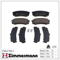 ZIMMERMANN 21947.155.1 Bremsbelagsatz, Scheibenbremse
