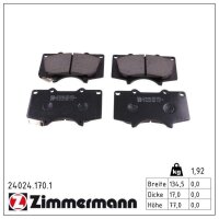 ZIMMERMANN 24024.170.1 Bremsbelagsatz, Scheibenbremse