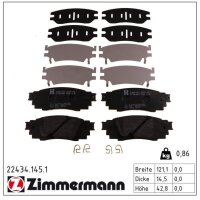 ZIMMERMANN 22434.145.1 Bremsbelagsatz, Scheibenbremse
