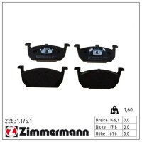 ZIMMERMANN 22631.175.1 Bremsbelagsatz, Scheibenbremse