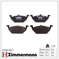 ZIMMERMANN 23130.195.1 Bremsbelagsatz, Scheibenbremse