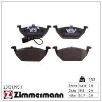ZIMMERMANN 23131.195.1 Bremsbelagsatz, Scheibenbremse