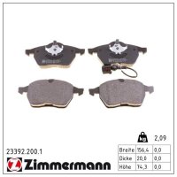 ZIMMERMANN 23392.200.1 Bremsbelagsatz, Scheibenbremse