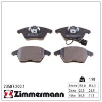 ZIMMERMANN 23587.200.1 Bremsbelagsatz, Scheibenbremse