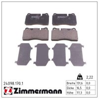 ZIMMERMANN 24098.170.1 Bremsbelagsatz, Scheibenbremse