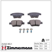 ZIMMERMANN 24563.165.1 Bremsbelagsatz, Scheibenbremse