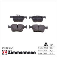 ZIMMERMANN 25009.165.1 Bremsbelagsatz, Scheibenbremse