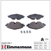ZIMMERMANN 25683.200.1 Bremsbelagsatz, Scheibenbremse