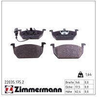 ZIMMERMANN 22035.175.2 Bremsbelagsatz, Scheibenbremse